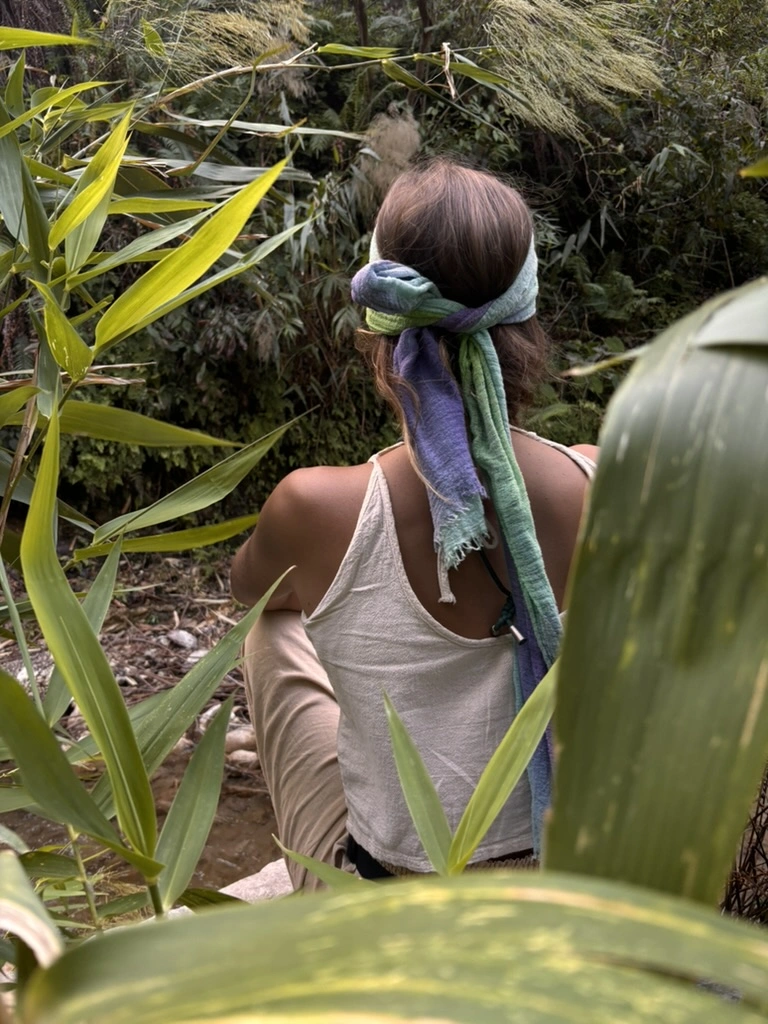 Resting in jungle vegetation, India