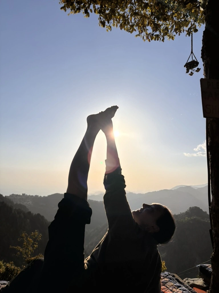 Yoga at sunrise, Dharamshala