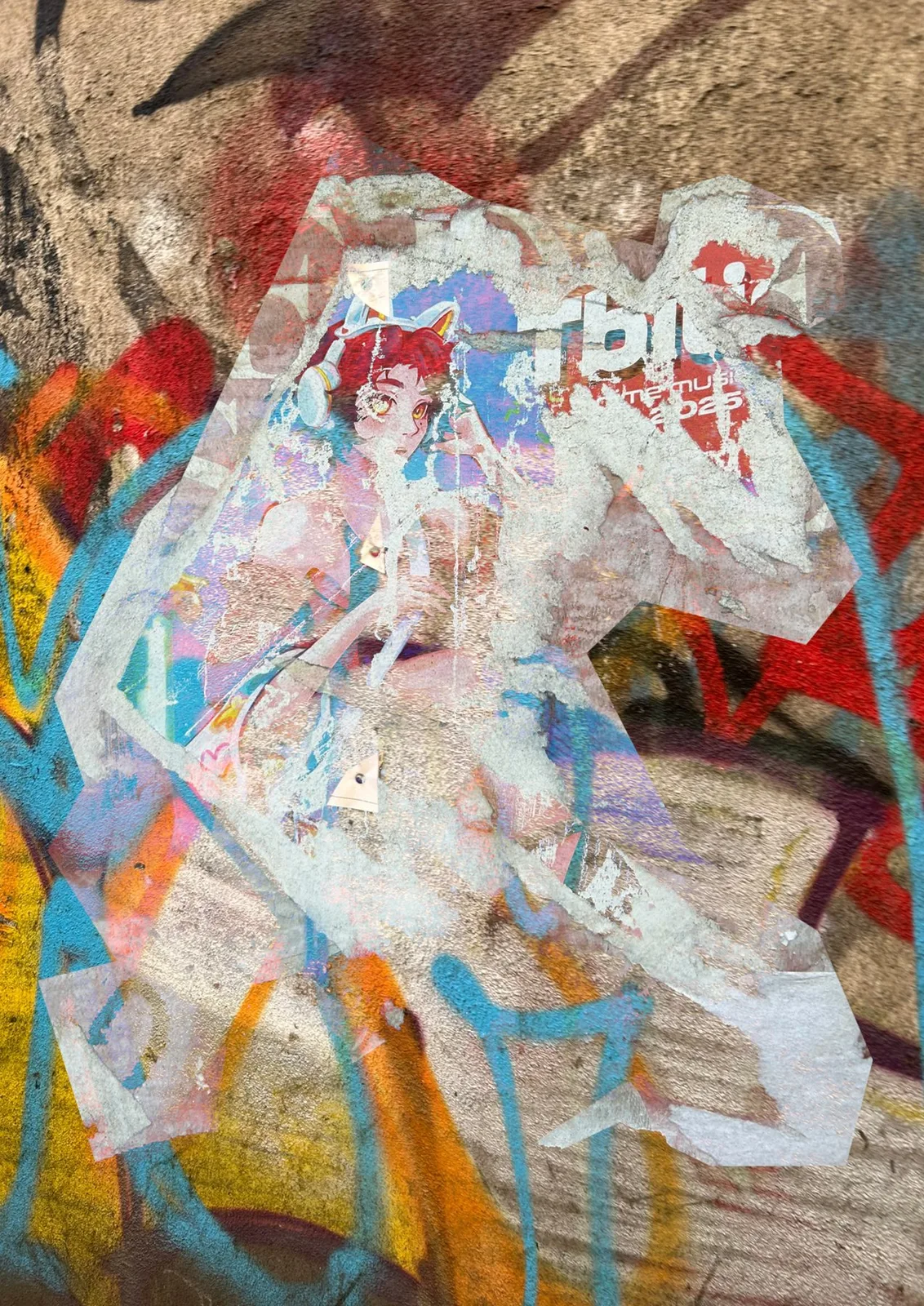 Mixed media art collage, Tbilisi
